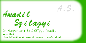 amadil szilagyi business card